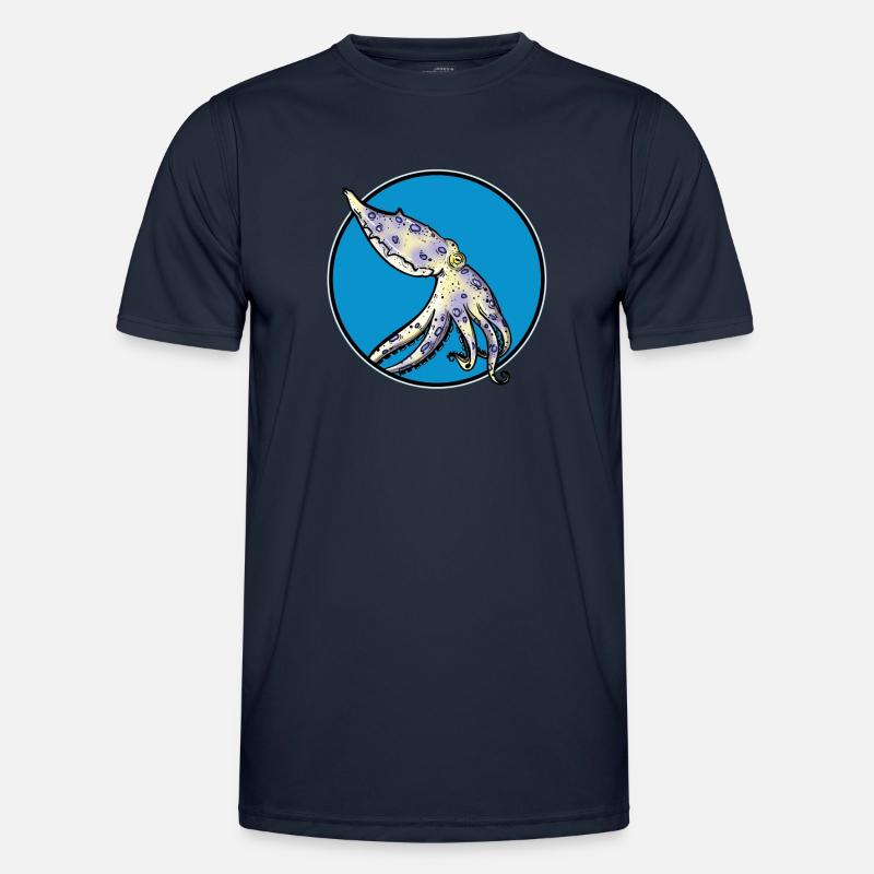 Blue Ringed Octopus Blaugeringelter Krake - Men's Functional T-Shirt - navy