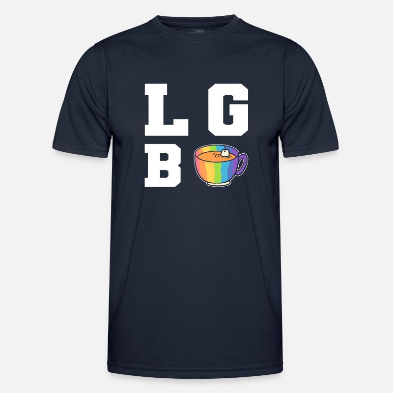 Lgb-Tea Schwul oder lesbisch - Männer Funktions-T-Shirt - Navy
