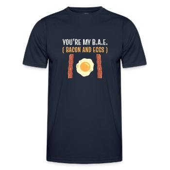 Speck und Eierliebhaber Saucier - Männer Funktions-T-Shirt - Navy - Vorne - AI Model Male 178 dark (178cm)