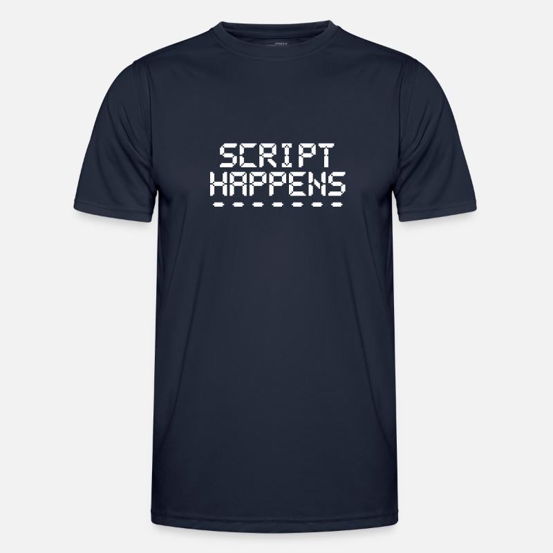 Computer Programming Script Happens Programmer - Men's Functional T-Shirt - navy