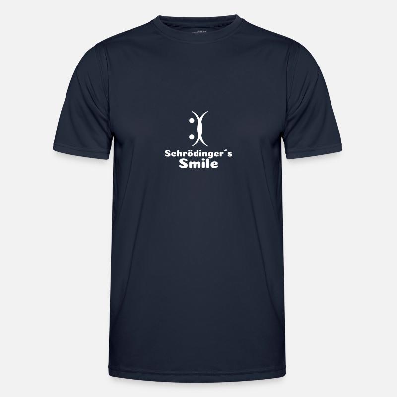 Maths Math Teacher Schrödinger's smile - Men's Functional T-Shirt - navy