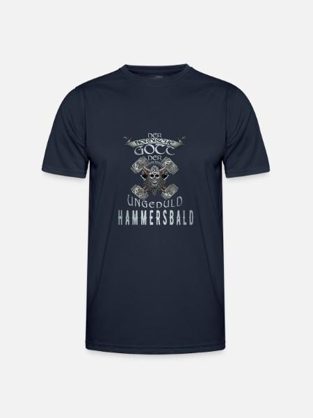 Wikinger Nordische Gott der Ungeduld Hammersbald - Männer Funktions-T-Shirt - Navy
