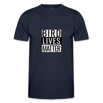 Bird Lives Matter Bird Watching Birding Bird Nerd - T-shirt sport Homme - bleu marine - Devant - AI Model Male 178 dark (178cm)