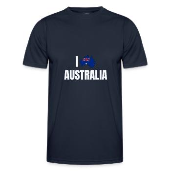 Australia - Men's Functional T-Shirt - navy - Front - AI Model Male 178 dark (178cm)