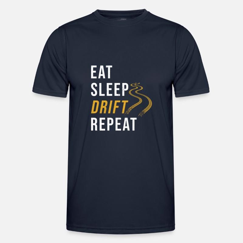 Drift Driftauto Auto Fan Spruch - Männer Funktions-T-Shirt - Navy