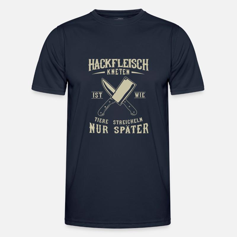 Fleischer und Metzger Geschenk, Hackfleisch Männer Funktions-T-Shirt