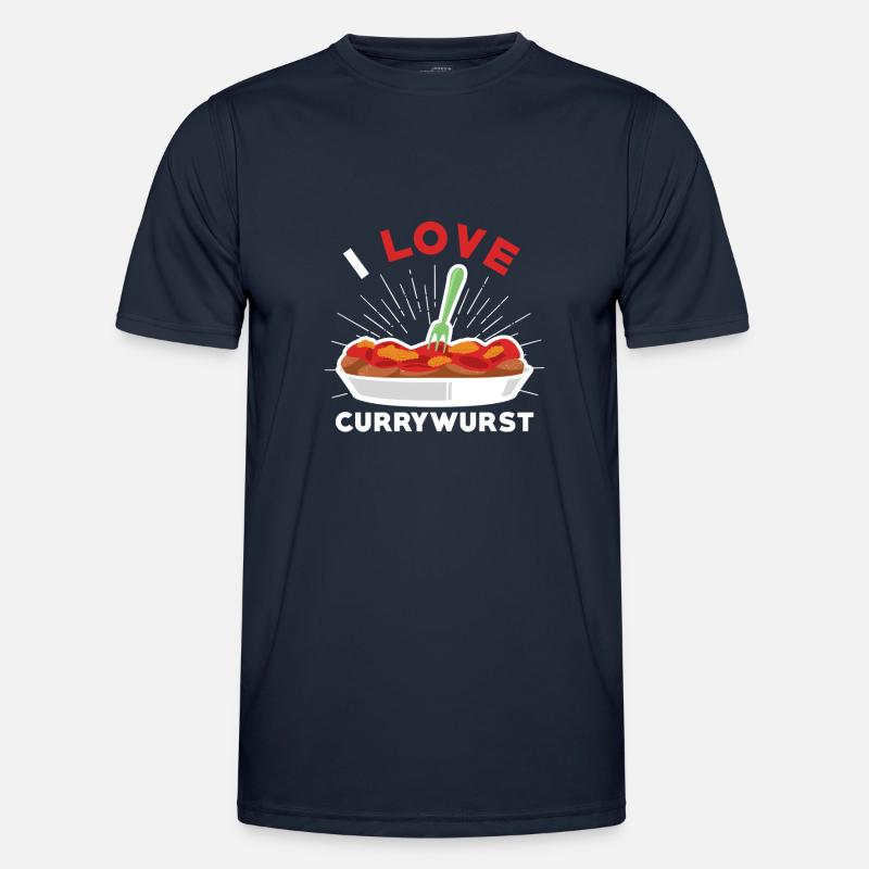 Currywurst Ich liebe Currywurst - Männer Funktions-T-Shirt - Navy
