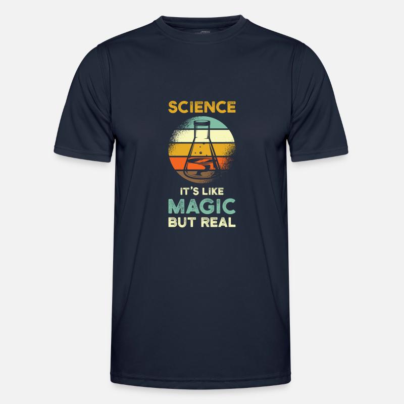 Science Saying Magic Real - Men's Functional T-Shirt - navy