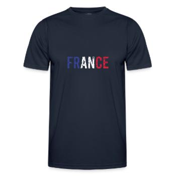France - T-shirt sport Homme - bleu marine - Devant - AI Model Male 178 dark (178cm)