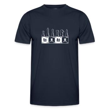 Schach - Männer Funktions-T-Shirt - Navy - Vorne - AI Model Male 178 dark (178cm)