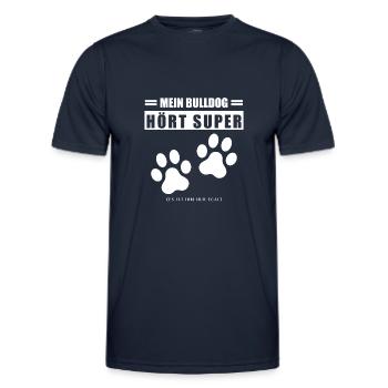 Bulldog - Männer Funktions-T-Shirt - Navy - Vorne - AI Model Male 178 dark (178cm)