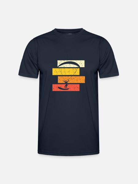 Kite Surfing Retro - Männer Funktions-T-Shirt - Navy