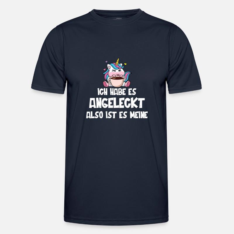 Einhorn, Lustiger Einhörner Spruch - Männer Funktions-T-Shirt - Navy