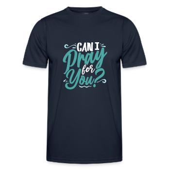 Verse biblique, Dieu chrétien, prière - T-shirt sport Homme - bleu marine - Devant - AI Model Male 178 dark (178cm)