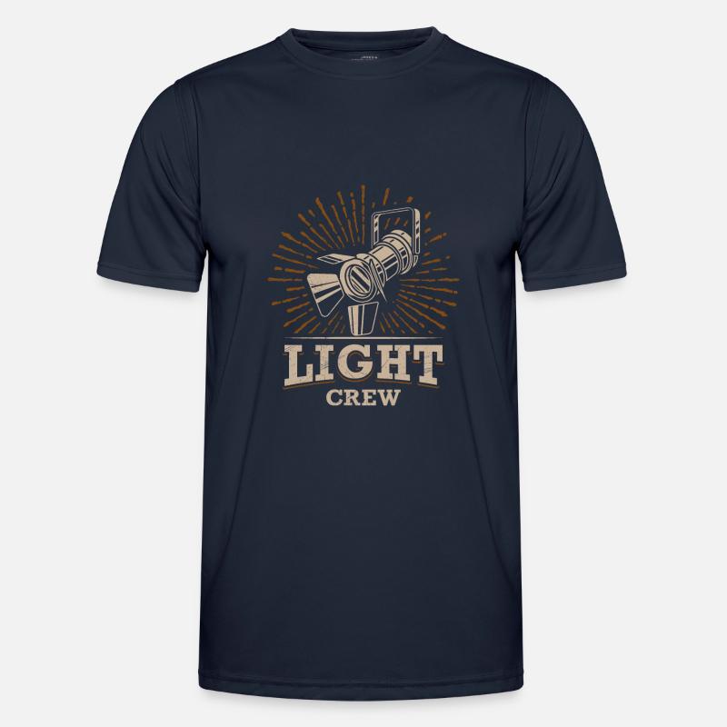 Lichttechnik LIGHT CREW Lichttechniker - Männer Funktions-T-Shirt - Navy