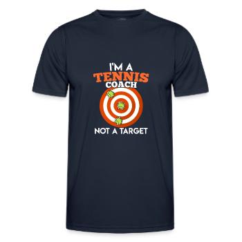 Tennis coach and no target target - Men's Functional T-Shirt - navy - Front - AI Model Male 178 dark (178cm)