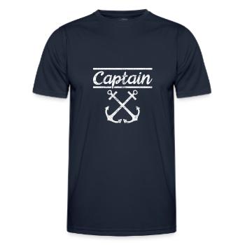 Capitaine - T-shirt sport Homme - bleu marine - Devant - AI Model Male 178 dark (178cm)