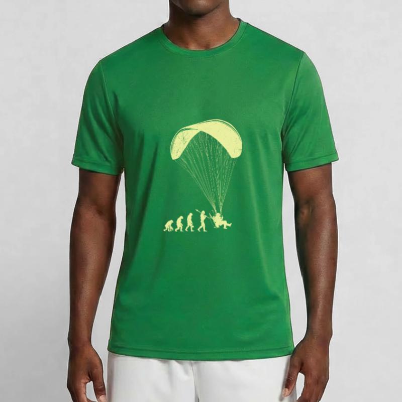 Paramotor Evolution Monkey Human Paraglider Men's Functional T-Shirt