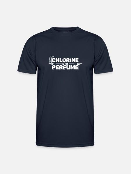Schwimmen Chlorine Is My Perfume Geschenk - Männer Funktions-T-Shirt - Navy