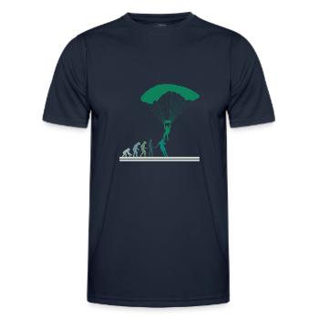 Parachute Evolution Parachute Skydiving - T-shirt sport Homme - bleu marine - Devant - AI Model Male 178 dark (178cm)