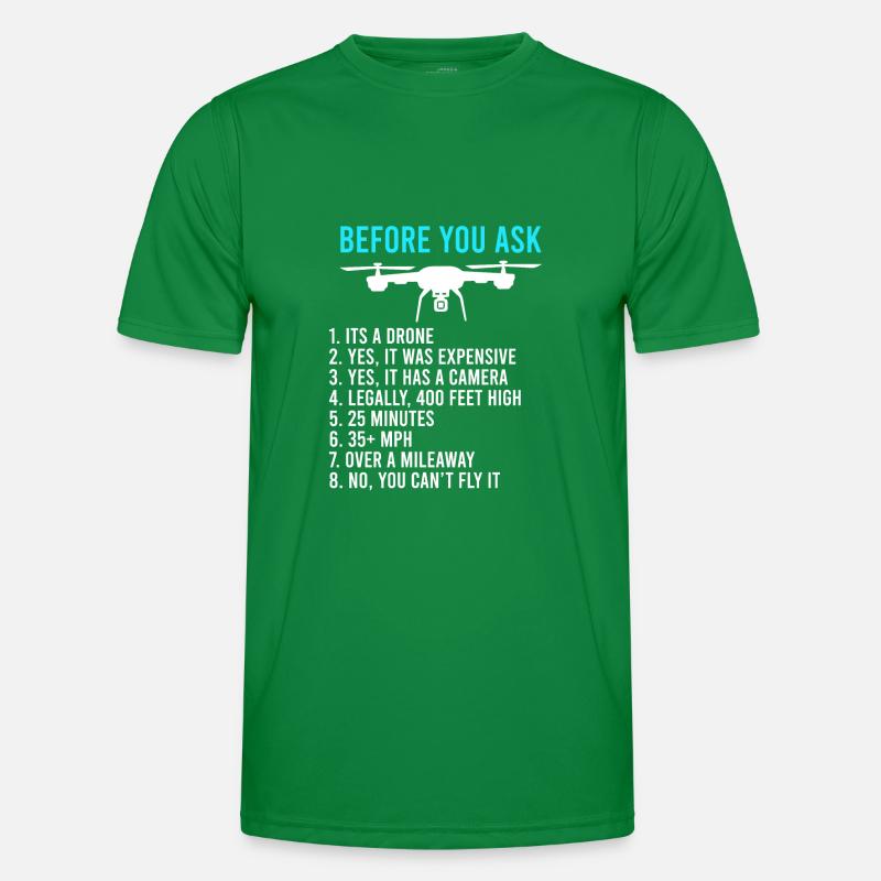 Before you ask drone information FPV pilots Men's Functional T-Shirt