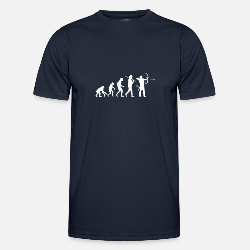 Evolution Bogenschießen - Männer Funktions-T-Shirt - Navy