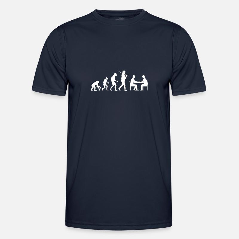 Evolution Chess - Men's Functional T-Shirt - navy