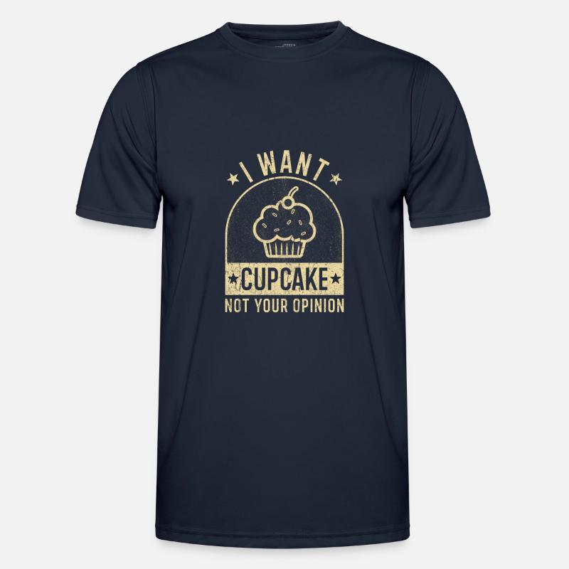 Cupcake baking gift funny - Men's Functional T-Shirt - navy