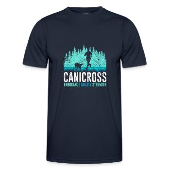 Draft Dogs Sport Running with Dog Canicross Gift - Men's Functional T-Shirt - navy - Front - AI Model Male 178 dark (178cm)