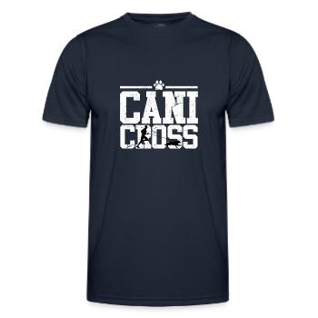 Canicross Sport canin Course avec des chiens Sports - T-shirt sport Homme - bleu marine - Devant - AI Model Male 178 dark (178cm)