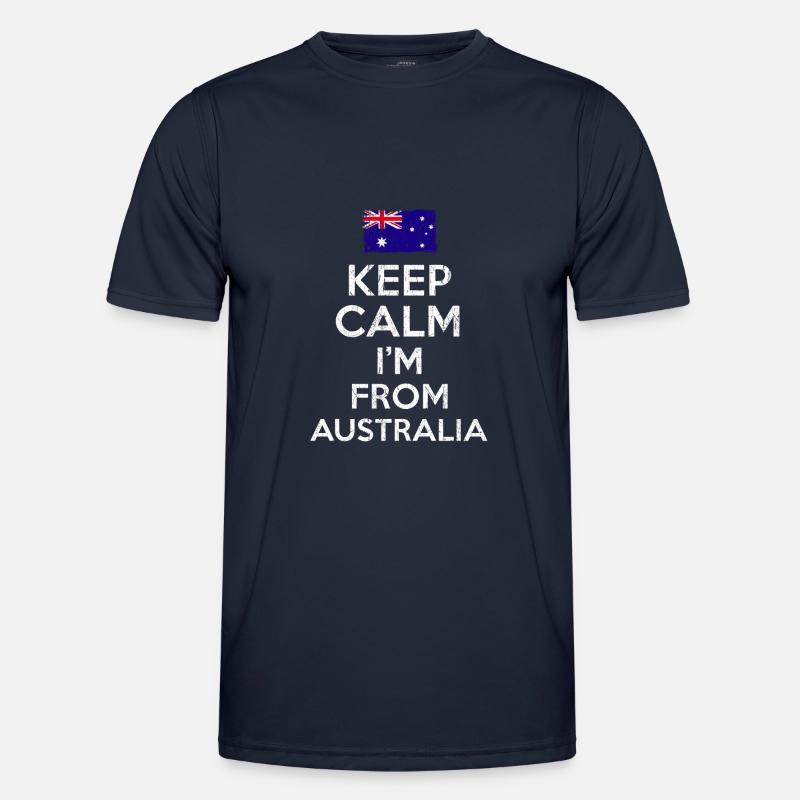 Australia Keep Calm - Männer Funktions-T-Shirt - Navy