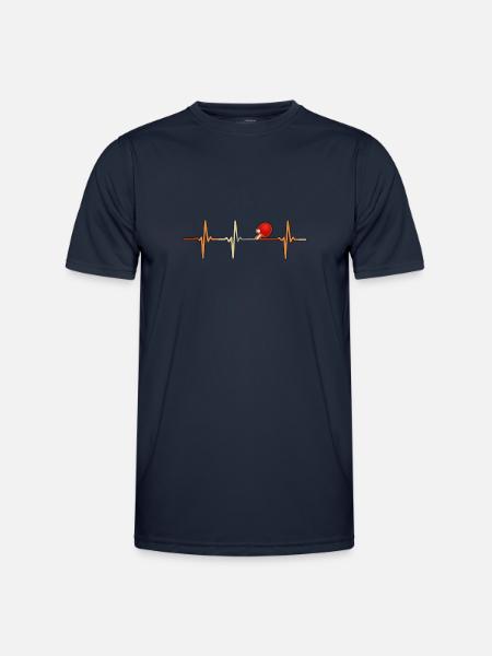 Tischtennis Herzschlag Retro - Männer Funktions-T-Shirt - Navy