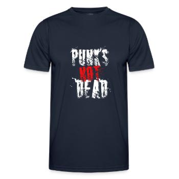 Punk is not Dead Punks Rock Punker Rock music - Men's Functional T-Shirt - navy - Front - AI Model Male 178 dark (178cm)