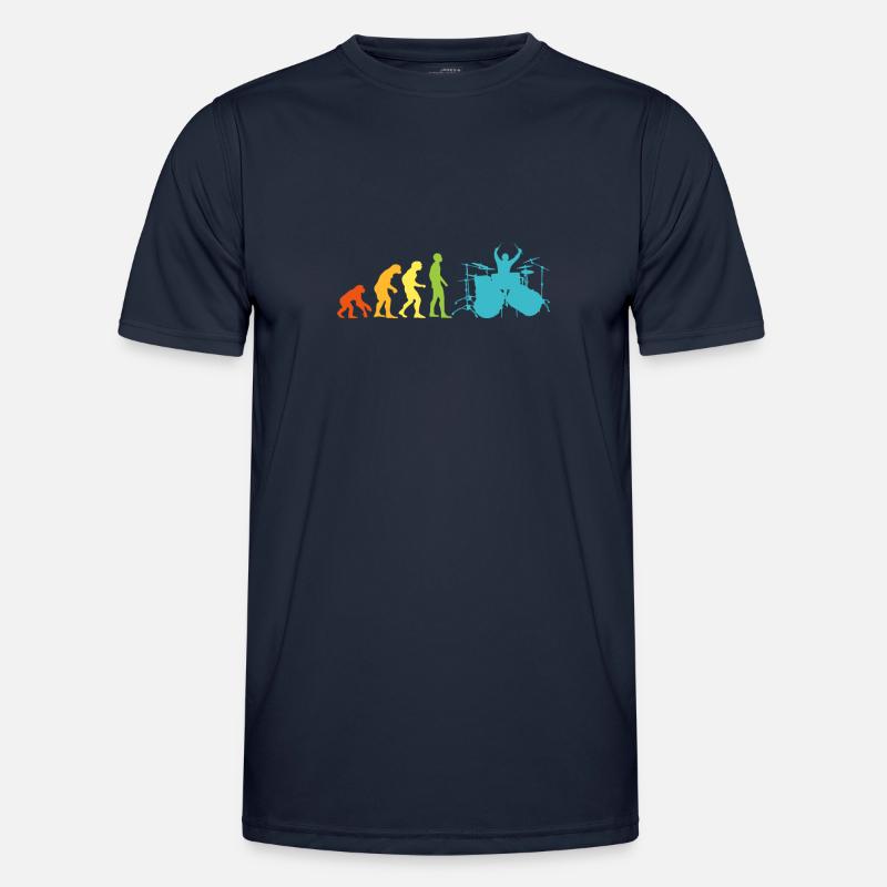 Musikband Schlagzeuger Evolution Drumsticks - Männer Funktions-T-Shirt - Navy