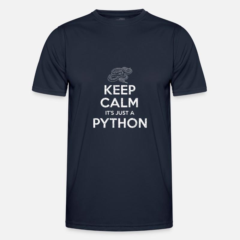 Python Snake - Men's Functional T-Shirt - navy