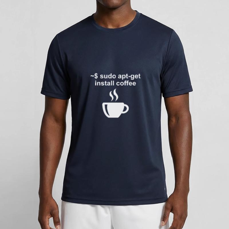 Linux Code Kaffee Kaffeetrinker Büro Geschenk Männer Funktions-T-Shirt