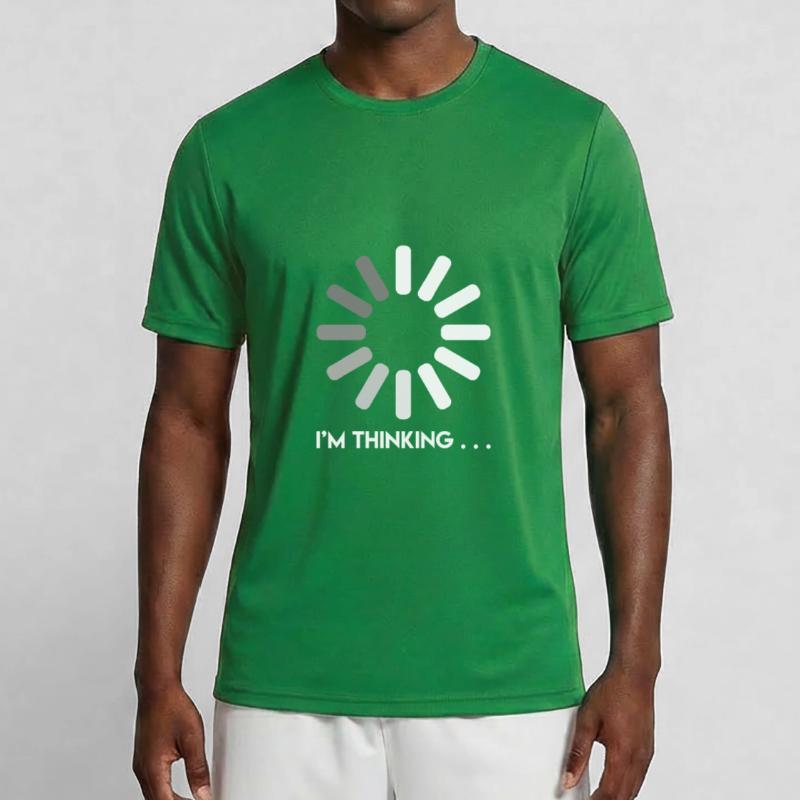 Programmierer Witz ich denke nach Coder Männer Funktions-T-Shirt