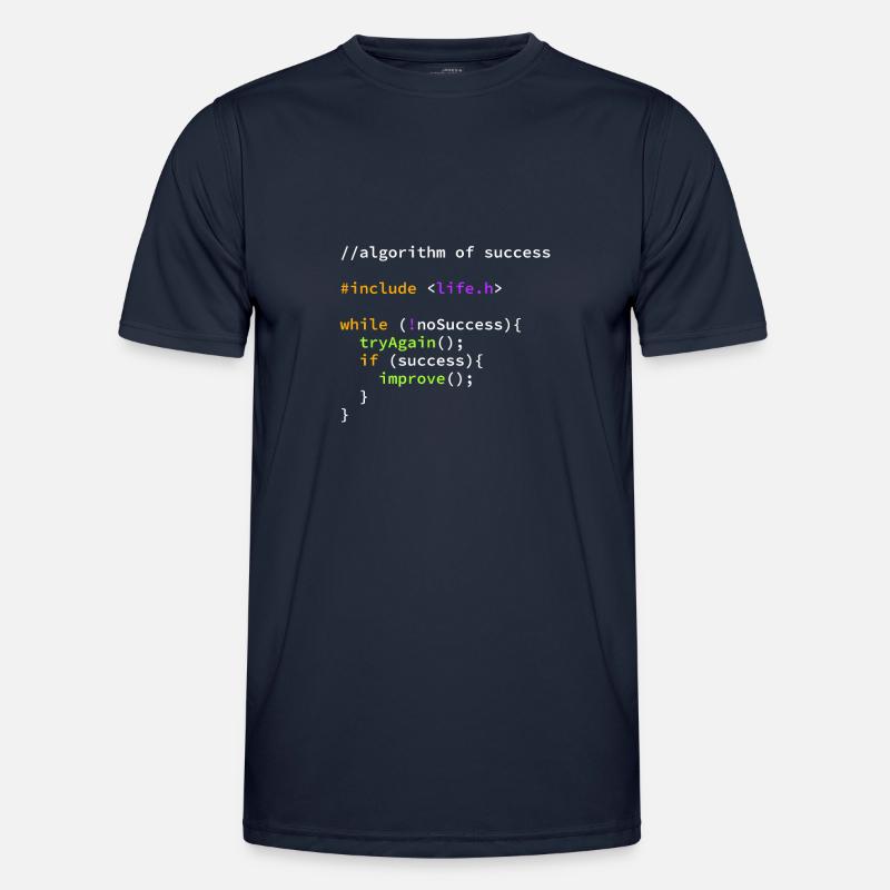 Erfolg erfolgreicher Programmierer Algorithmus - Männer Funktions-T-Shirt - Navy