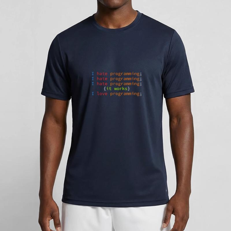 Code de débogage blague déteste programmer coder T-shirt sport Homme