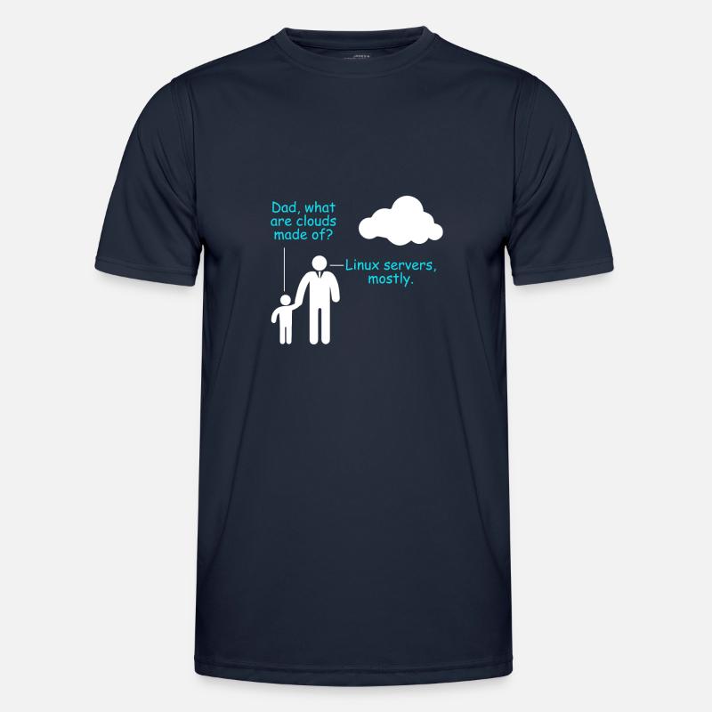 Coder Software Entwickler Witz Cloud Linux Server - Männer Funktions-T-Shirt - Navy