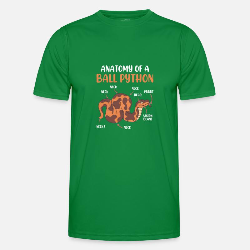 Snake Anotomy of a King Python Ball Python Men's Functional T-Shirt