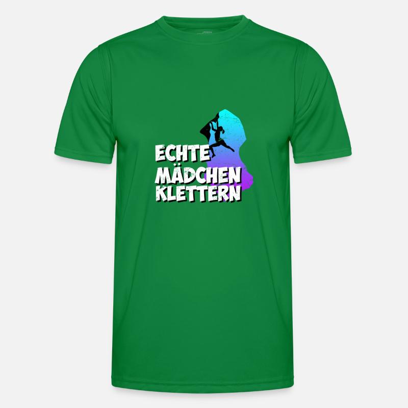 Echte Mädchen Klettern Männer Funktions-T-Shirt