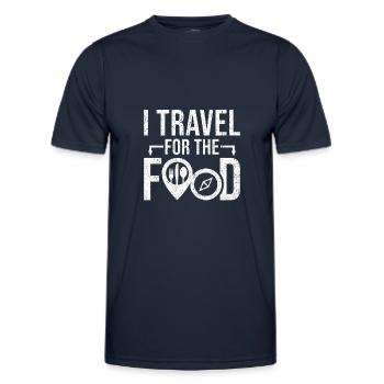 Voyageur alimentaire - T-shirt sport Homme - bleu marine - Devant - AI Model Male 178 dark (178cm)