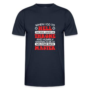 Sarcasme Diable Blague Satan Antéchrist Mal Commun - T-shirt sport Homme - bleu marine - Devant - AI Model Male 178 dark (178cm)