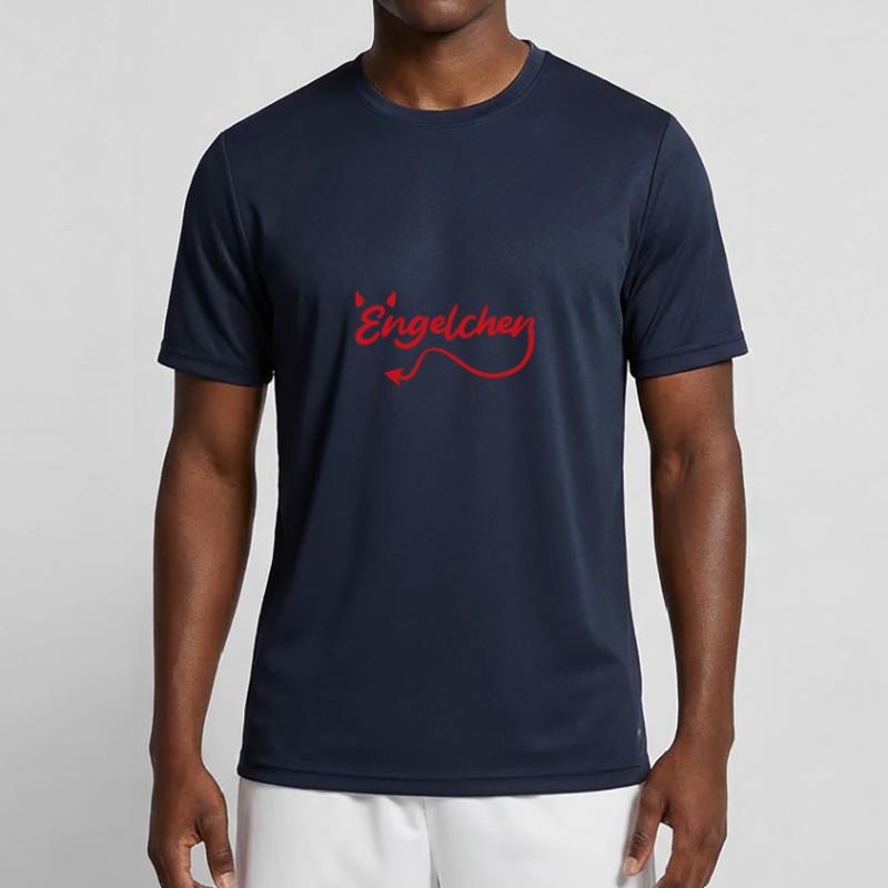 Engelchen oder Teufelchen Engel Teufel Männer Funktions-T-Shirt
