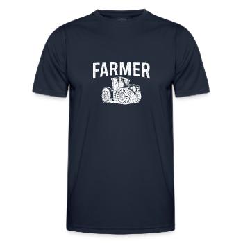 Farmer Farmer Tractor - Men's Functional T-Shirt - navy - Front - AI Model Male 178 dark (178cm)
