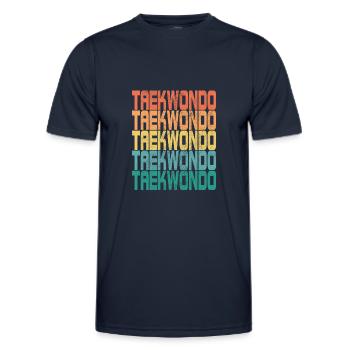 Tae kwon do Taekwondo Saying Retro Gift - Men's Functional T-Shirt - navy - Front - AI Model Male 178 dark (178cm)