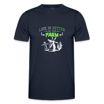 Farm Farm Saying - Men's Functional T-Shirt - navy - Front - AI Model Male 178 dark (178cm)