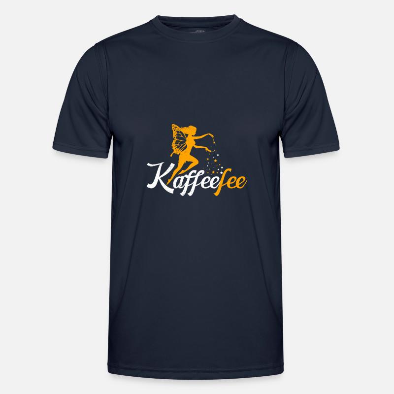 Kaffeefee Kaffee Fee Kaffee Trinker - Männer Funktions-T-Shirt - Navy