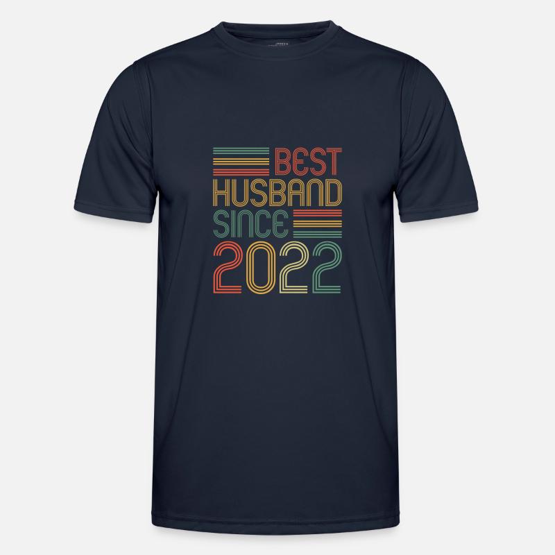 Bester Ehemann seit 2022 1. Hochzeitstag - Männer Funktions-T-Shirt - Navy